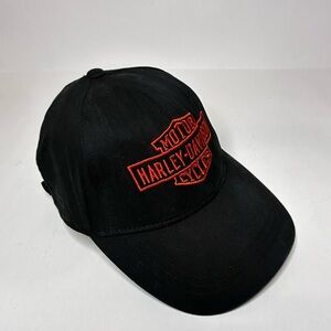 Harley-Davidson Bar & Shield Embroidered Black Hat (Adjustable)